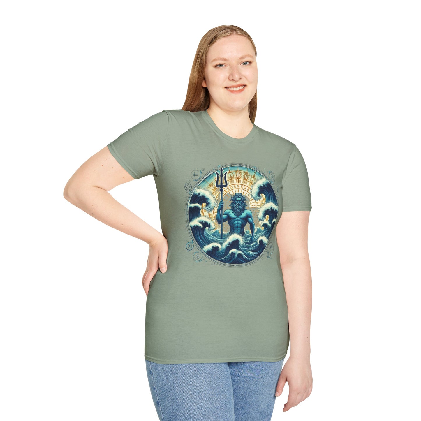 Unisex Softstyle  Poseidon Graphic Design T-Shirt