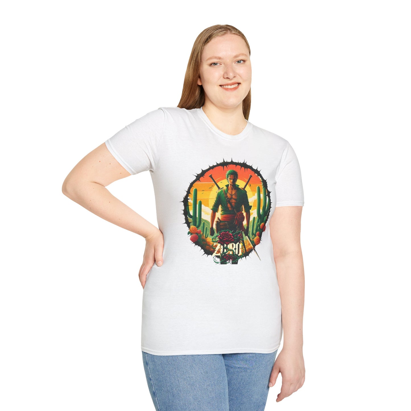 Unisex Softstyle T-Shirt Zoro Graphic Design