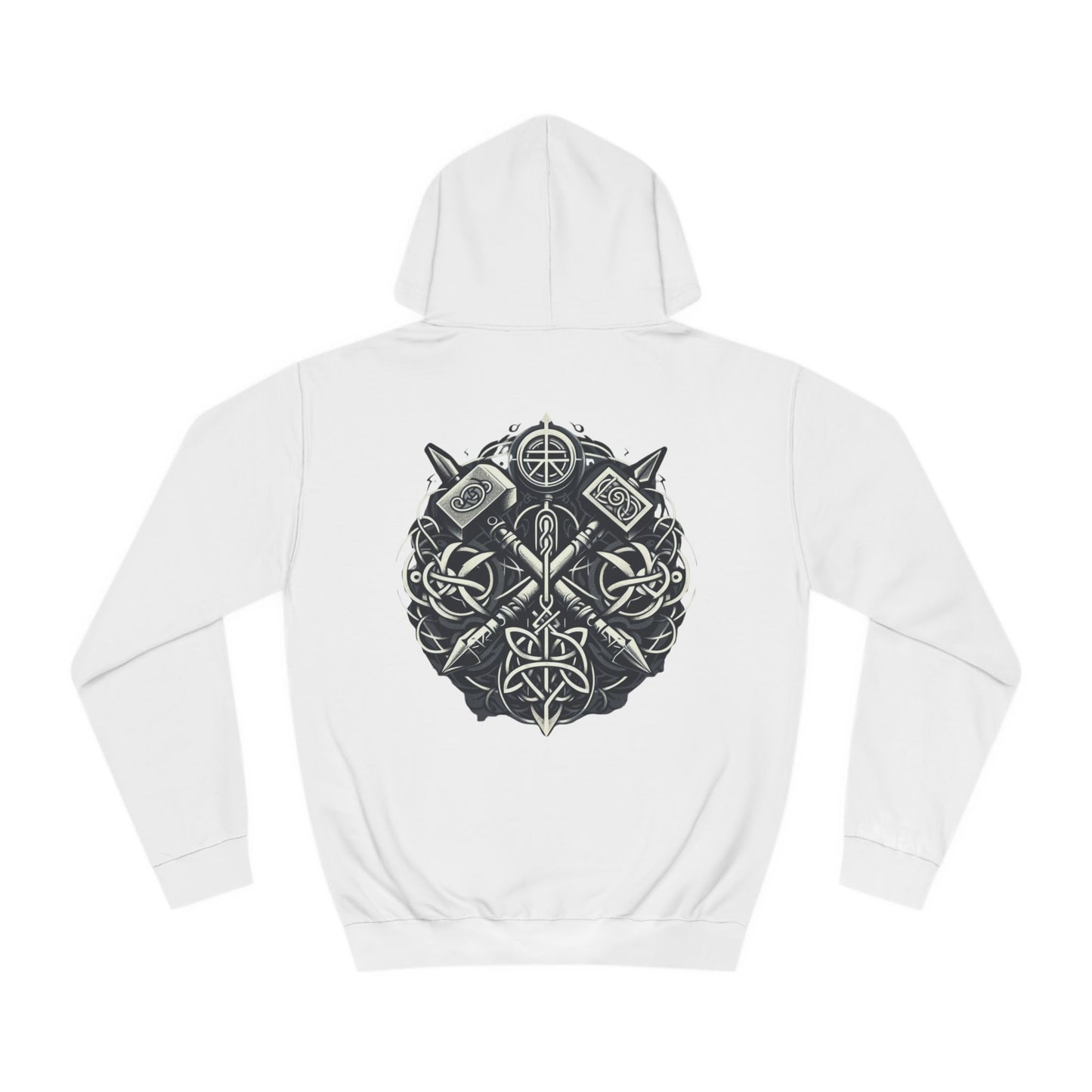 Unisex College Hoodie Customized Graphic Design Viking Sumbol Geometric