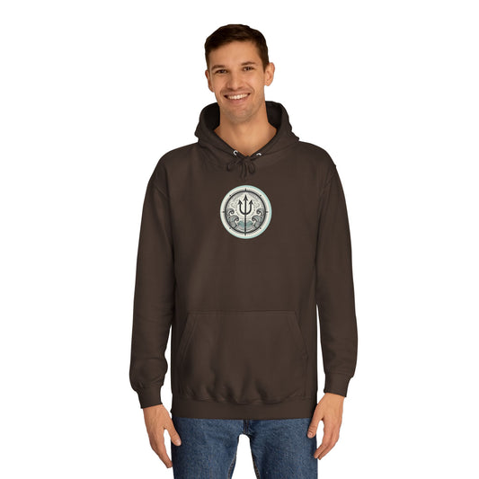 Unisex College Hoodie Poseidon Graphic Design