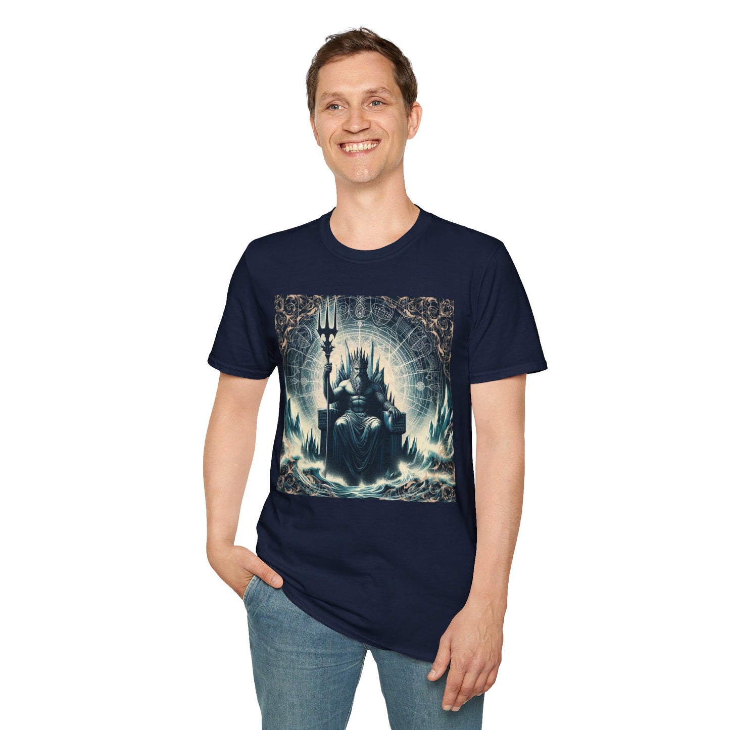 Unisex Softstyle Poseidon Graphic Design T-Shirt