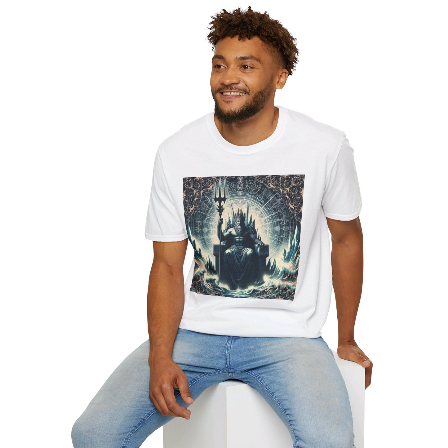 Unisex Softstyle Poseidon Graphic Design T-Shirt