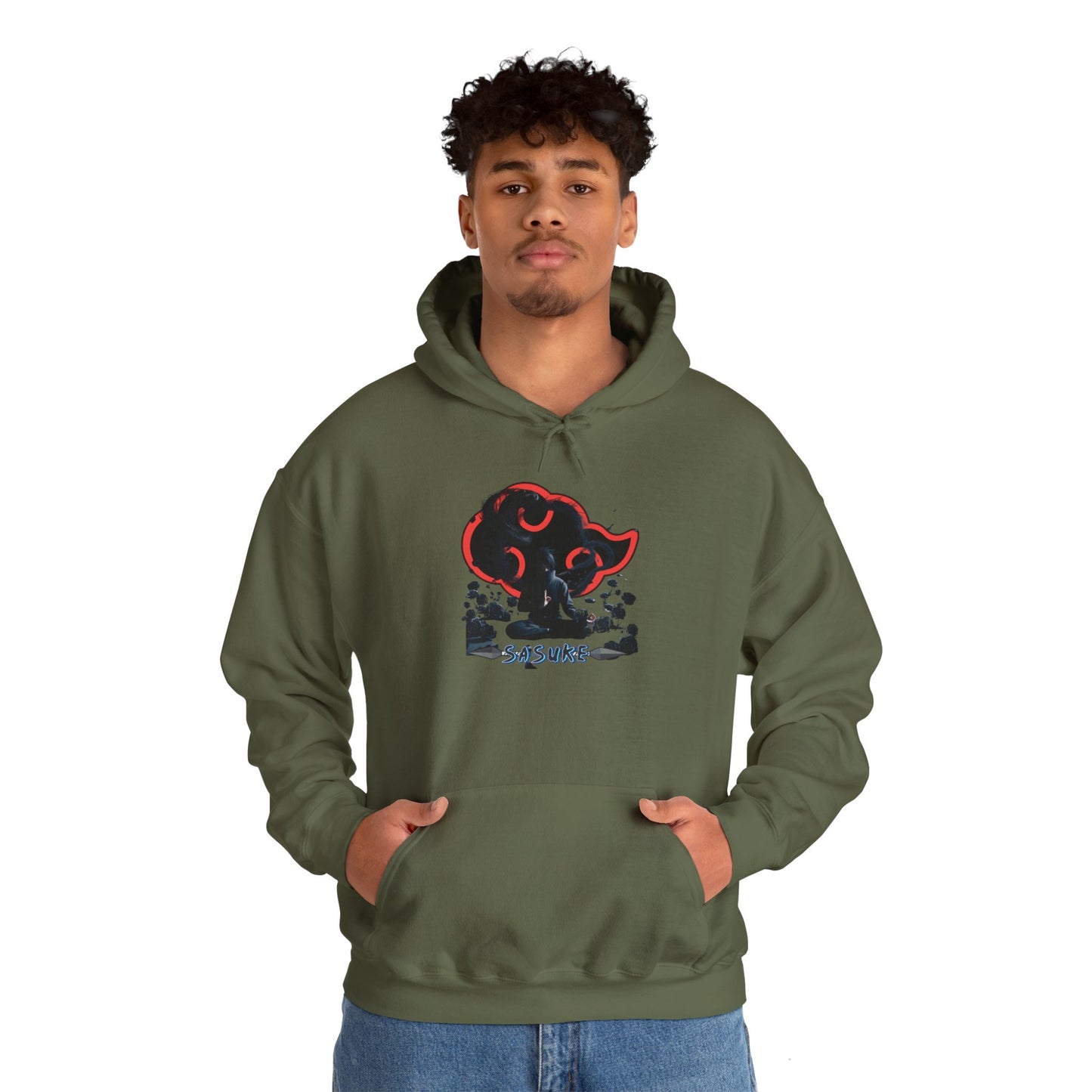 Unisex Heavy Blend™ Hooded Sweatshirt Sasuke Graphic Design