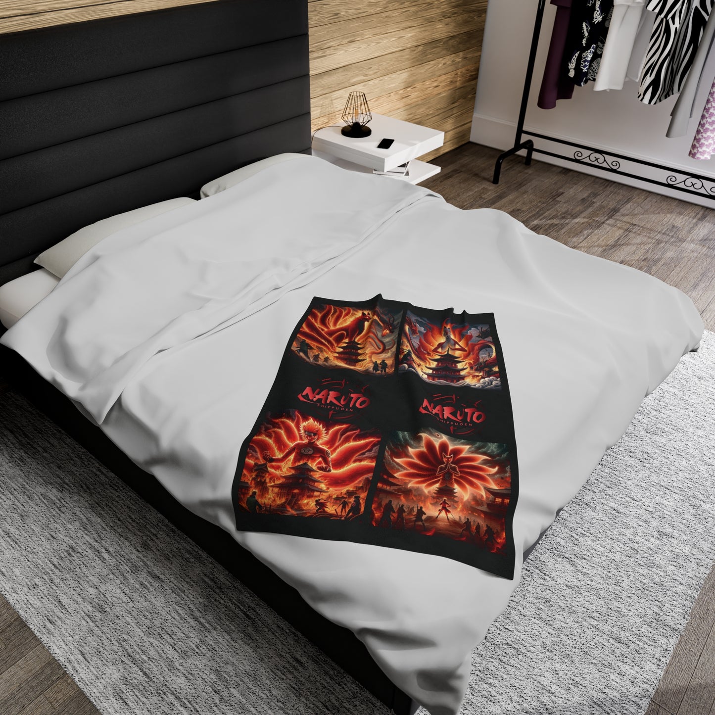 Velveteen Plush Blanket Naruto Design