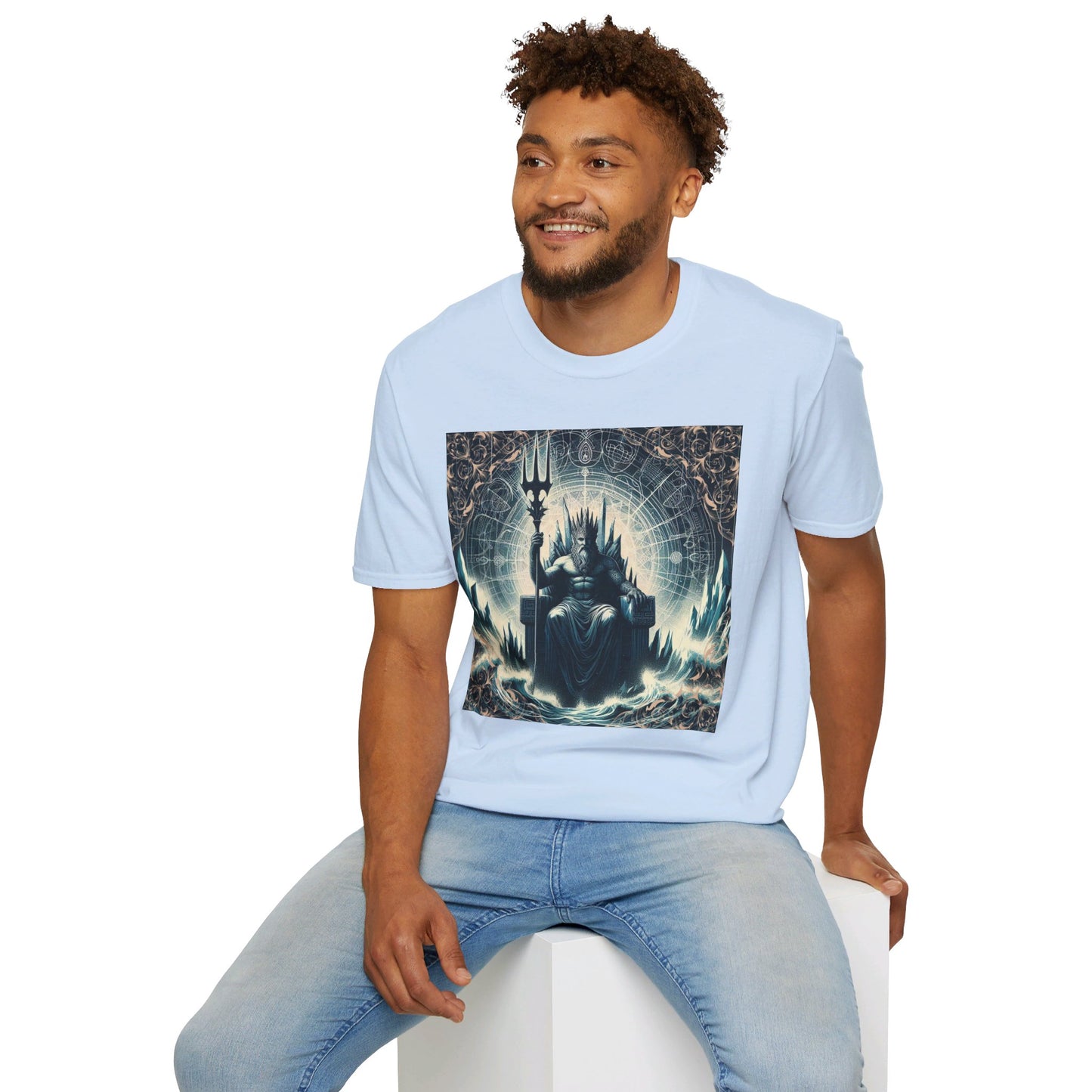 Unisex Softstyle Poseidon Graphic Design T-Shirt