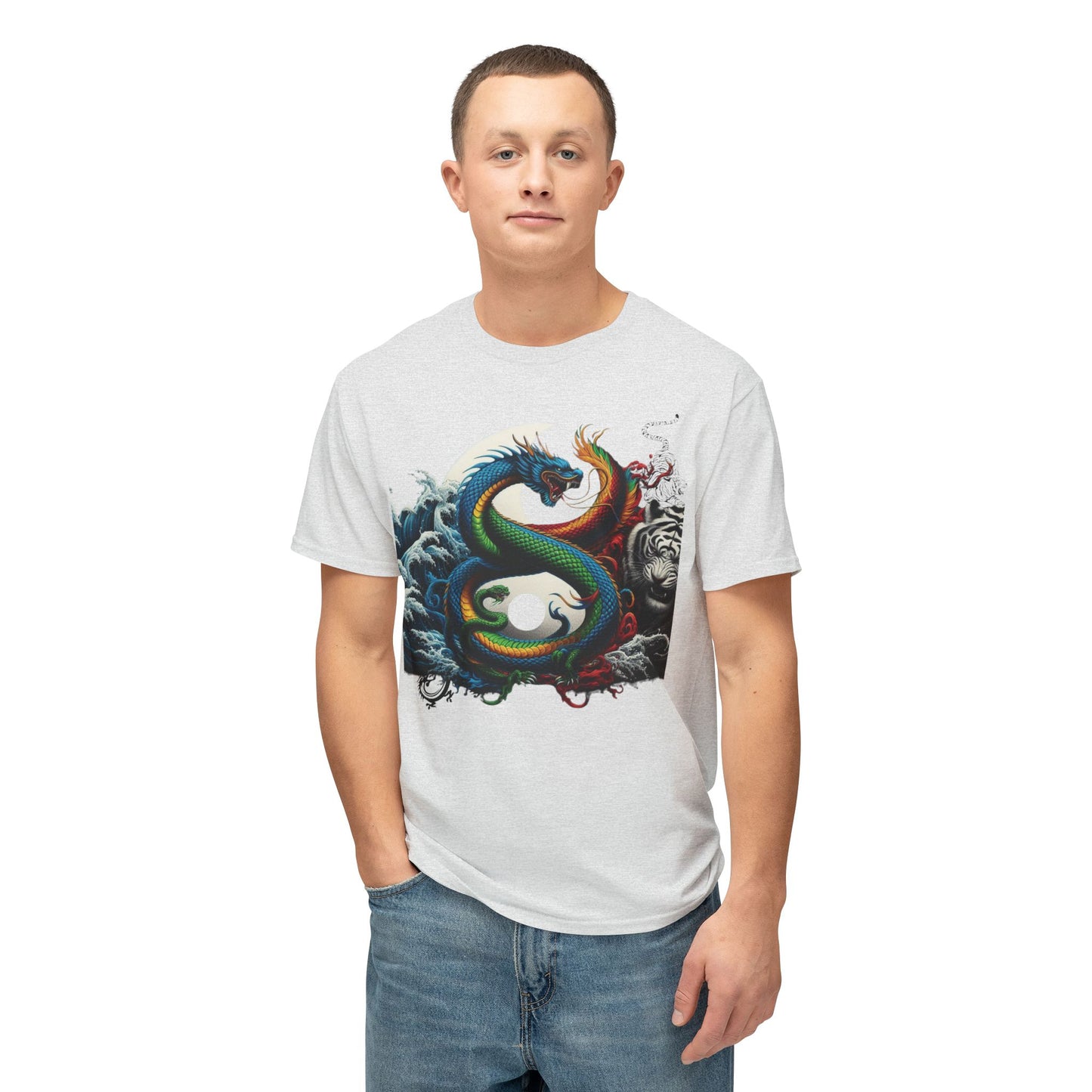 Unisex HD Cotton™ T-shirt Yin Yang Graphic Design