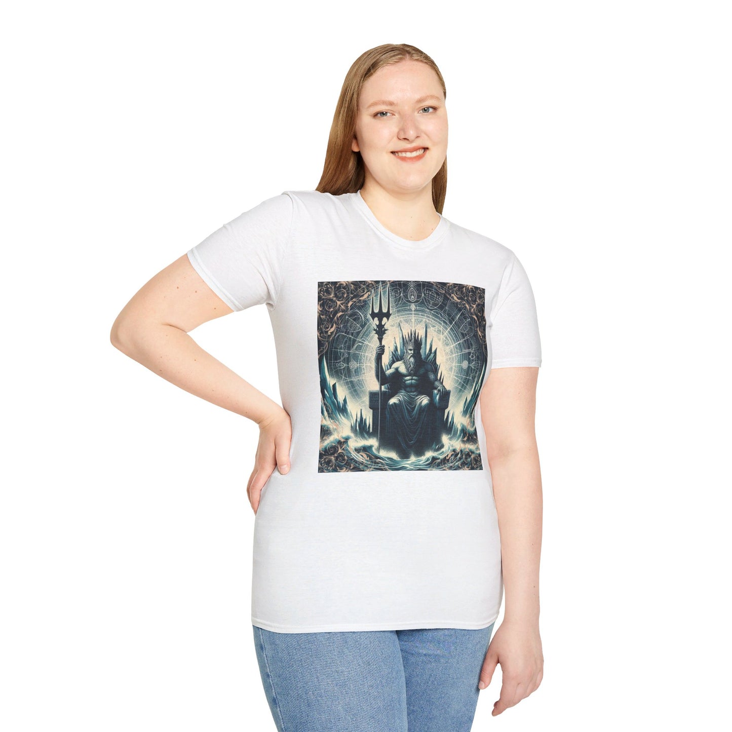 Unisex Softstyle Poseidon Graphic Design T-Shirt