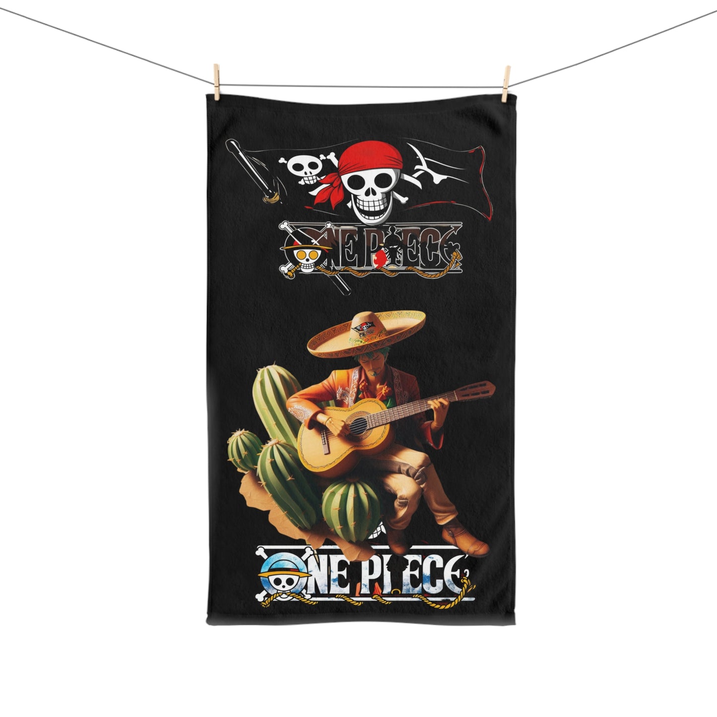 One Piece Zoro Graphic Design Hand Towel