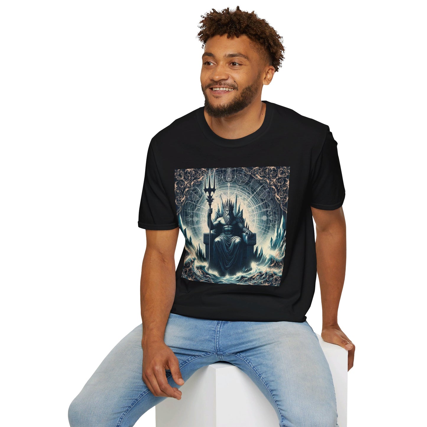 Unisex Softstyle Poseidon Graphic Design T-Shirt