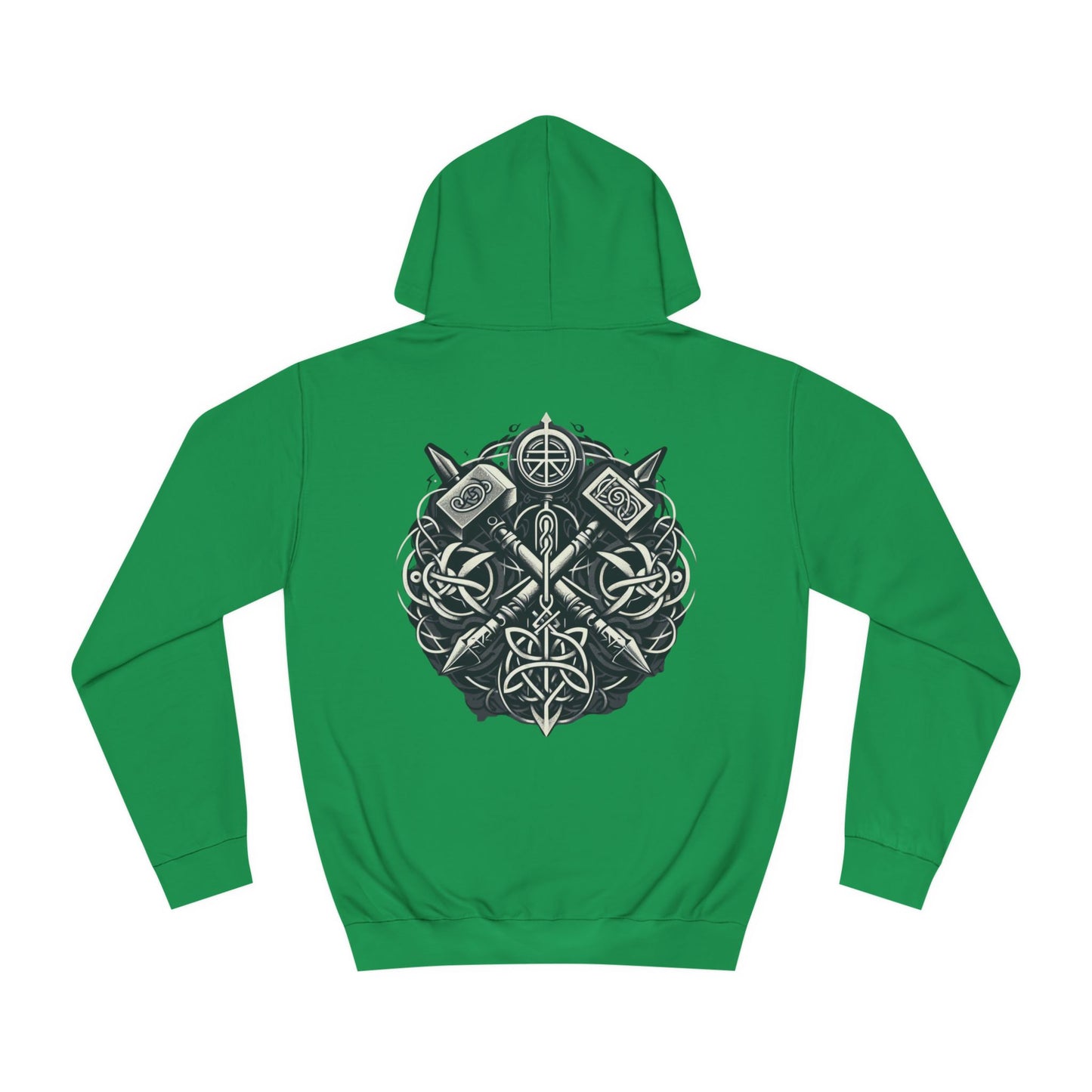 Unisex College Hoodie Customized Graphic Design Viking Sumbol Geometric